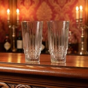 Trevi Italy Leaded Crystal Tumblers, Set Of 2, Vintage Heavy Glasses, Drinkware